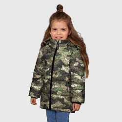 Куртка зимняя для девочки Именной камуфляж Женя, цвет: 3D-черный — фото 2