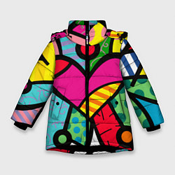 Куртка зимняя для девочки Ромеро Бритто Арт, цвет: 3D-черный