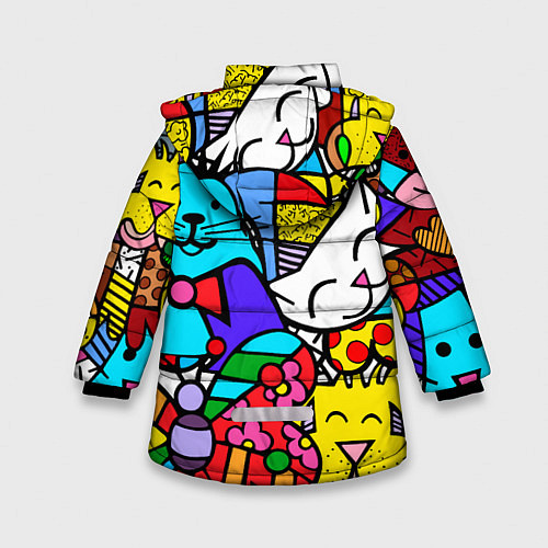 Зимняя куртка для девочки Ромеро Бритто Настоящие лучшие друзья / 3D-Светло-серый – фото 2