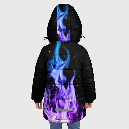 Зимняя куртка для девочки ОГОНЬ НЕОНОВЫЙ / 3D-Светло-серый – фото 4