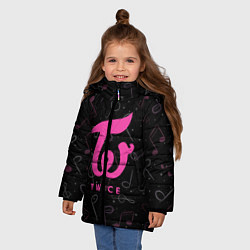 Куртка зимняя для девочки Twice с музыкальным фоном, цвет: 3D-светло-серый — фото 2