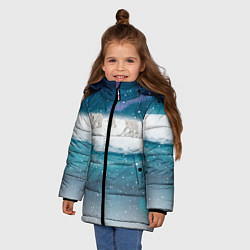 Куртка зимняя для девочки Полярные медведи, цвет: 3D-светло-серый — фото 2