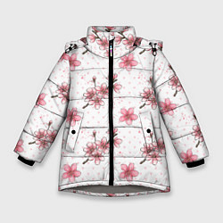 Зимняя куртка для девочки Сакура паттерн