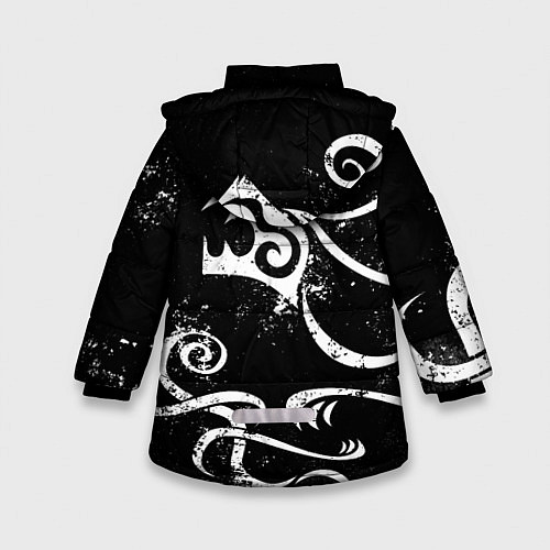 Зимняя куртка для девочки DRAKEN TATTOO WHITE ТОСВА / 3D-Светло-серый – фото 2