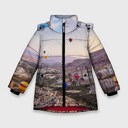 Куртка зимняя для девочки Воздушные Шары!, цвет: 3D-красный