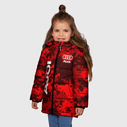Куртка зимняя для девочки Audi Pixel, цвет: 3D-красный — фото 2