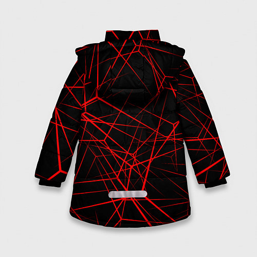 Зимняя куртка для девочки Audi: Красные линии / 3D-Красный – фото 2