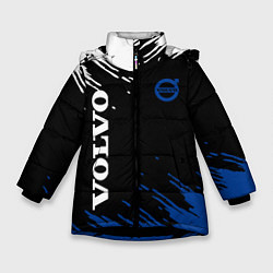 Куртка зимняя для девочки Volvo - Texture, цвет: 3D-черный