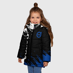 Куртка зимняя для девочки Volvo - Texture, цвет: 3D-светло-серый — фото 2