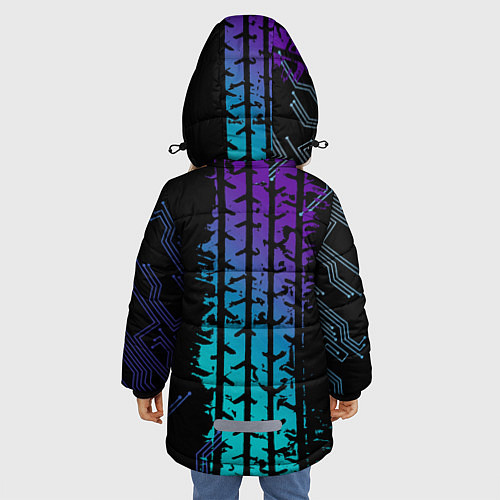 Зимняя куртка для девочки VOLVO ато супер / 3D-Светло-серый – фото 4