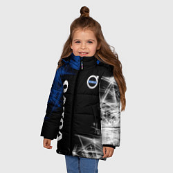 Куртка зимняя для девочки Volvo отражения, цвет: 3D-черный — фото 2