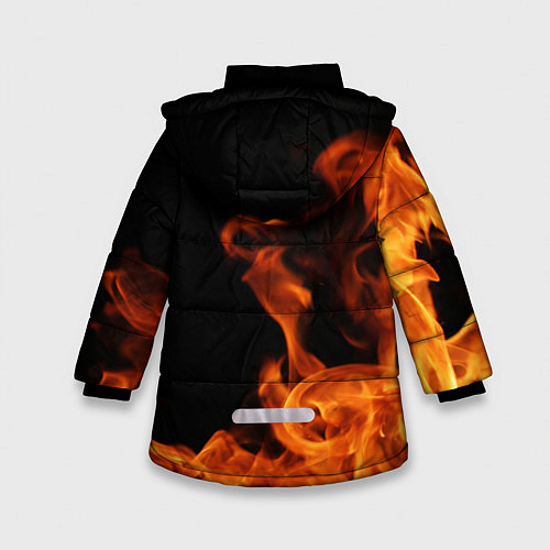 Зимняя куртка для девочки Peugeot пламя огня / 3D-Красный – фото 2