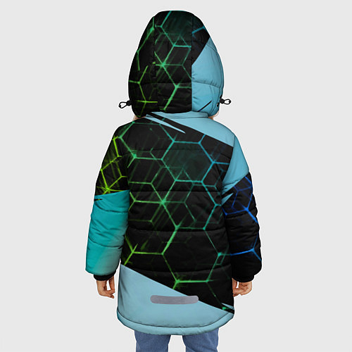 Зимняя куртка для девочки TOYOTA класс авто / 3D-Светло-серый – фото 4
