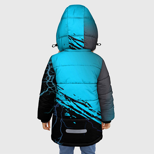 Зимняя куртка для девочки Викинги: Вальхалла сериал / 3D-Светло-серый – фото 4
