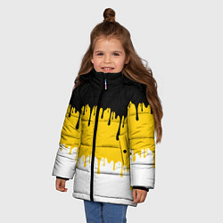 Куртка зимняя для девочки Российская Империя потёки, цвет: 3D-черный — фото 2