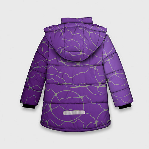 Зимняя куртка для девочки Нейрографика Фантазия на тему / 3D-Светло-серый – фото 2