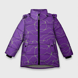 Куртка зимняя для девочки Нейрографика Фантазия на тему, цвет: 3D-светло-серый