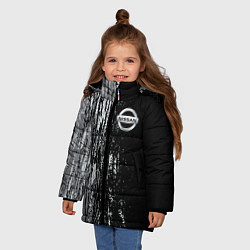 Куртка зимняя для девочки Ниссан nissan sport, цвет: 3D-светло-серый — фото 2