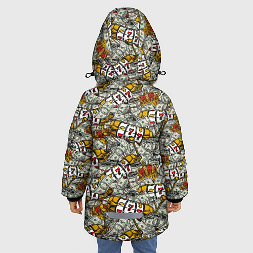 Зимняя куртка для девочки Джекпот Jackpot / 3D-Светло-серый – фото 4