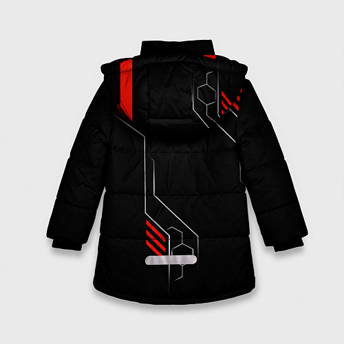 Зимняя куртка для девочки AMG MERCEDES ТЕХНОЛОГИИ / 3D-Красный – фото 2