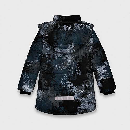 Зимняя куртка для девочки Камуфляж ночной Ниндзя / 3D-Красный – фото 2