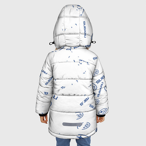 Зимняя куртка для девочки Subaru субару Паттерн / 3D-Светло-серый – фото 4