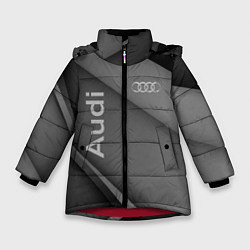 Куртка зимняя для девочки Ауди audi, цвет: 3D-красный