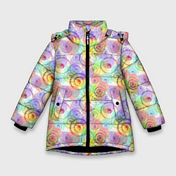 Куртка зимняя для девочки Просветление Сознания, цвет: 3D-черный