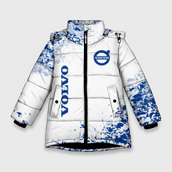 Куртка зимняя для девочки Volvo - Auto sport, цвет: 3D-черный
