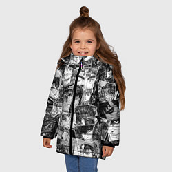 Куртка зимняя для девочки Berserk pattern, цвет: 3D-светло-серый — фото 2