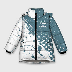 Куртка зимняя для девочки OPEL брызги, цвет: 3D-светло-серый