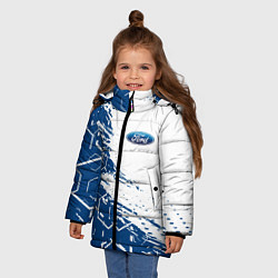 Куртка зимняя для девочки Форд ford, цвет: 3D-черный — фото 2