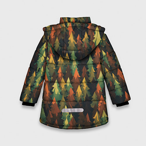 Зимняя куртка для девочки Spruce forest / 3D-Красный – фото 2