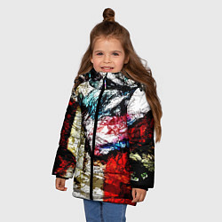 Куртка зимняя для девочки Fashion pattern Abstraction Impression, цвет: 3D-черный — фото 2