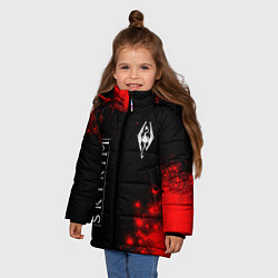 Куртка зимняя для девочки SKYRIM Арт, цвет: 3D-черный — фото 2