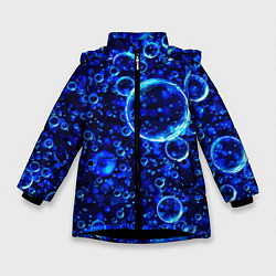 Зимняя куртка для девочки Пузыри воздуха в воде Pattern