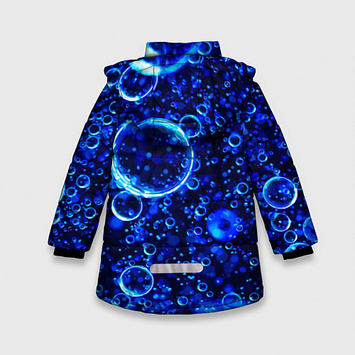 Зимняя куртка для девочки Пузыри воздуха в воде Pattern / 3D-Красный – фото 2