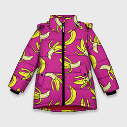 Куртка зимняя для девочки Banana pattern Summer Color, цвет: 3D-красный