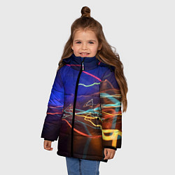 Куртка зимняя для девочки Neon vanguard pattern Lightning Fashion 2023, цвет: 3D-красный — фото 2