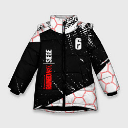 Куртка зимняя для девочки RAINBOW SIX SIEGE 6 соты, цвет: 3D-черный