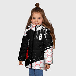 Куртка зимняя для девочки RAINBOW SIX SIEGE 6 соты, цвет: 3D-черный — фото 2