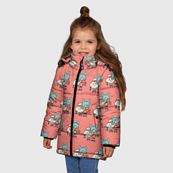 Куртка зимняя для девочки Toca Boca орнамент, цвет: 3D-красный — фото 2