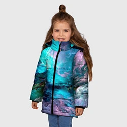 Куртка зимняя для девочки МОРСКОЙ ШТОРМ, цвет: 3D-светло-серый — фото 2