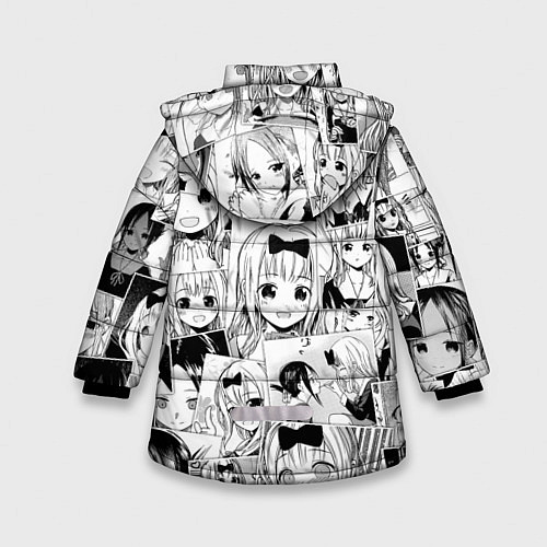 Зимняя куртка для девочки Госпожа Кагуя паттерн / 3D-Красный – фото 2