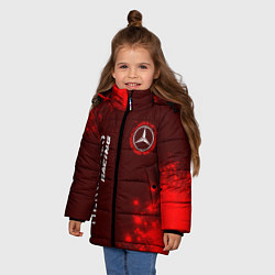 Куртка зимняя для девочки MERCEDES Mercedes Racing Арт, цвет: 3D-черный — фото 2
