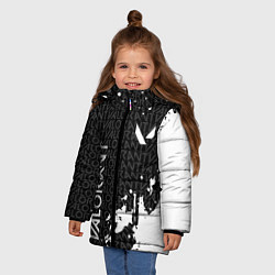 Куртка зимняя для девочки Valorant - Паттерн надписи, цвет: 3D-красный — фото 2
