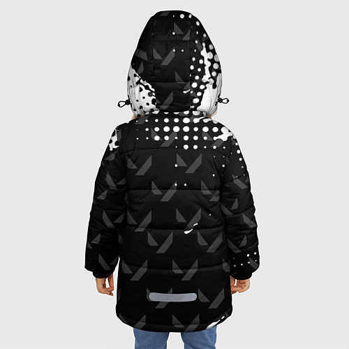 Зимняя куртка для девочки Valorant ВАЛОРАНТ паттерн / 3D-Светло-серый – фото 4