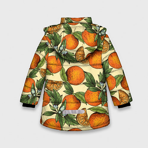 Зимняя куртка для девочки Узор Апельсиновое настроение / 3D-Красный – фото 2