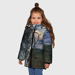 Куртка зимняя для девочки IN COLD wolf without logo, цвет: 3D-черный — фото 2