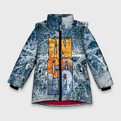 Куртка зимняя для девочки IN COLD logo with ice, цвет: 3D-красный